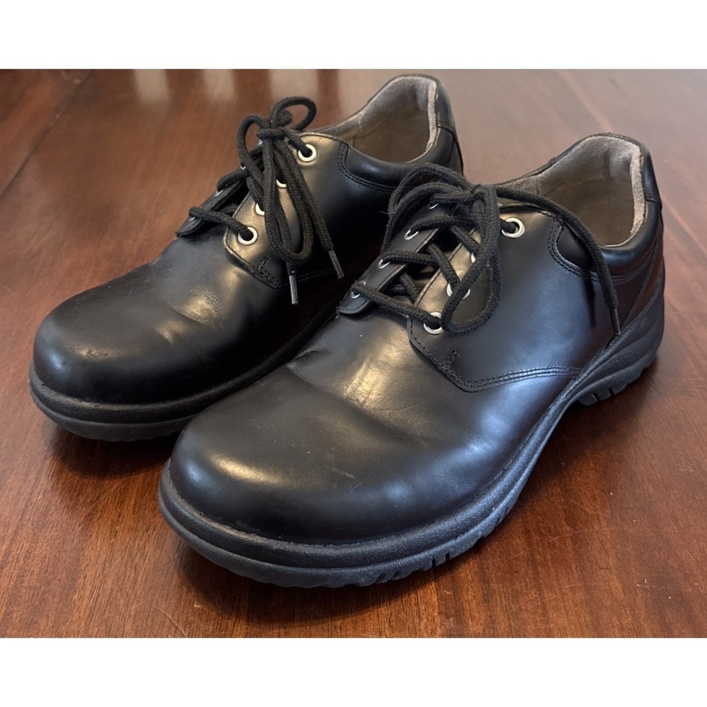 Dansko Black Leather Lace Up Work Shoes Men 44 US 10-10.5 Slip Resistant Comfort